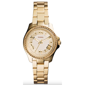 Watch strap Fossil AM4577 Stainless steel Gold Toned 14mm